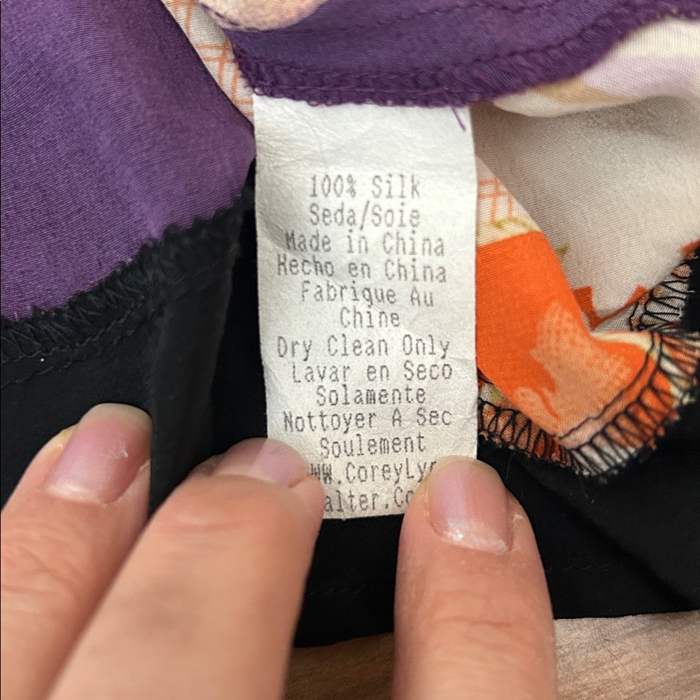 Corey Lynn Calter Anthropologie Vintage Silk Floral Empire Waist Dress A-Line 4 - Picture 12 of 12
